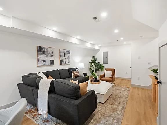Completed living room renovation
