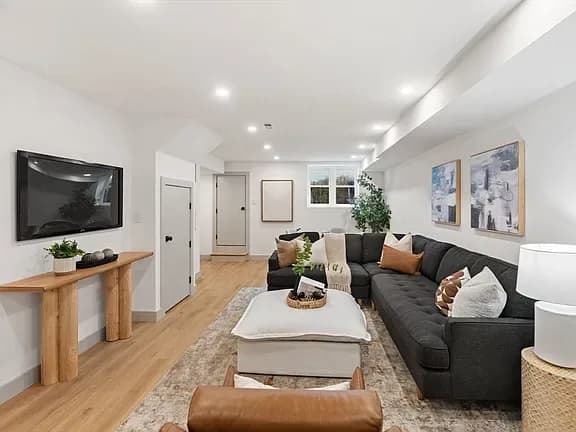 Completed television room renovation